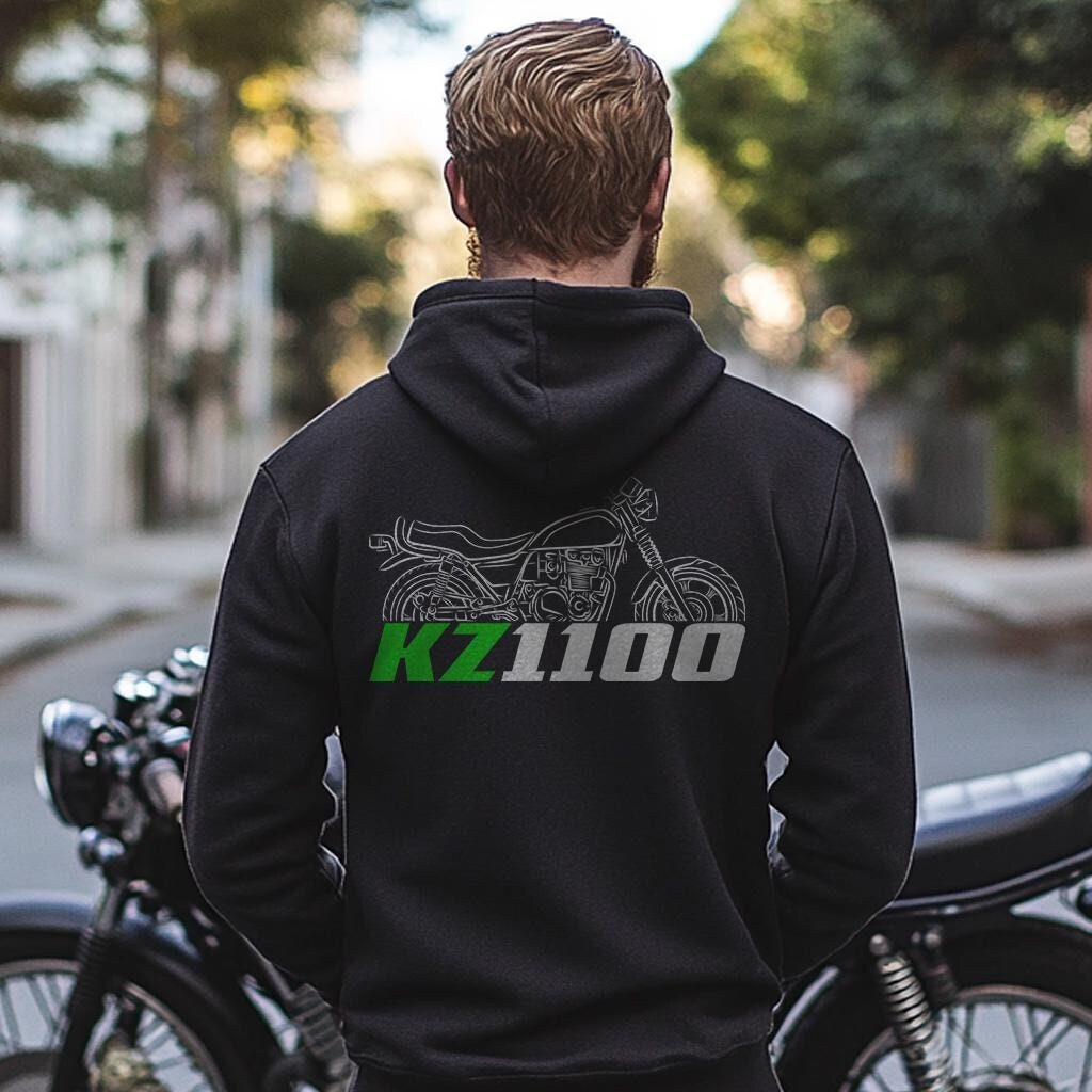 Kawasaki Z1100 & KZ1100 Inspired Hoodie - Motorcycle Sweatshirt for Riders