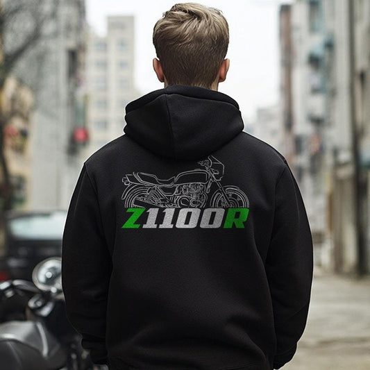 Kawasaki Z1100R & KZ1100R 1984 Inspired Hoodie - Motorcycle Sweatshirt for Riders