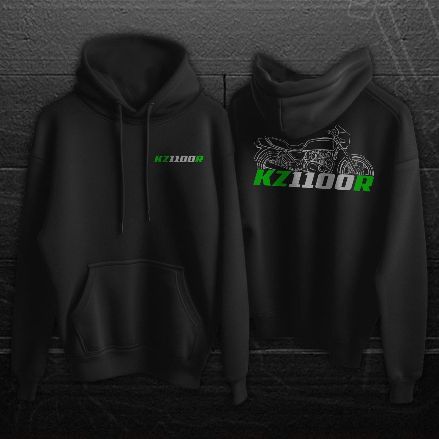 Kawasaki Z1100R & KZ1100R 1984 Inspired Hoodie - Motorcycle Sweatshirt for Riders