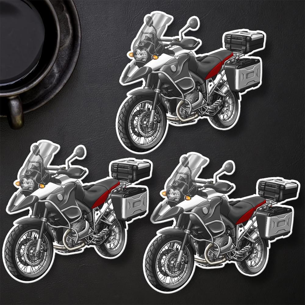 BMW R1200 GSA 2004-07 Stickers - Set of 3 Motorcycle Decals for ADV Riders