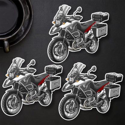 BMW R1200 GSA 2004-07 Stickers - Set of 3 Motorcycle Decals for ADV Riders
