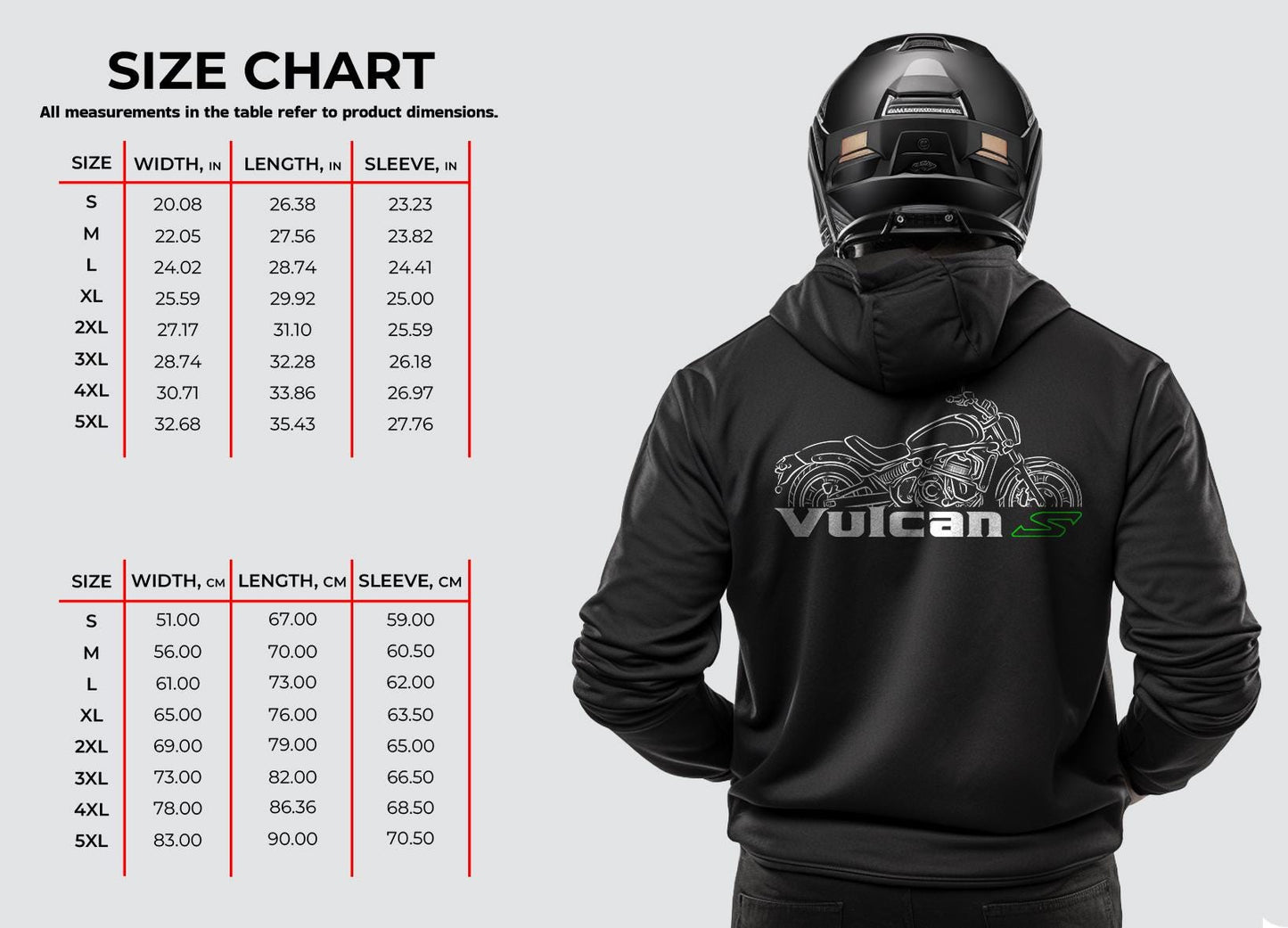Kawasaki Vulcan S Inspired Hoodie - Motorcycle Sweatshirt for Riders