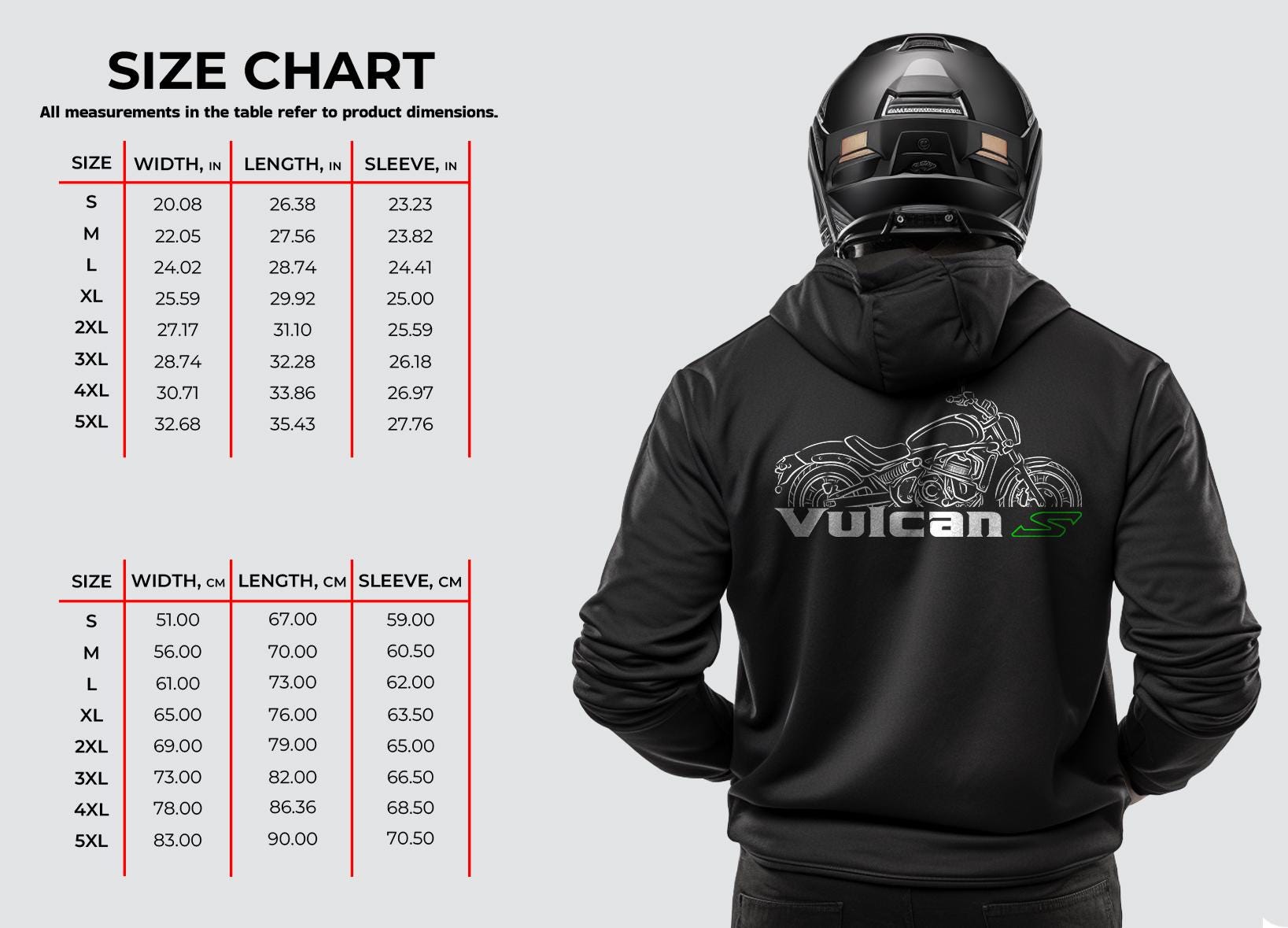 Kawasaki Vulcan S Inspired Hoodie - Motorcycle Sweatshirt for Riders