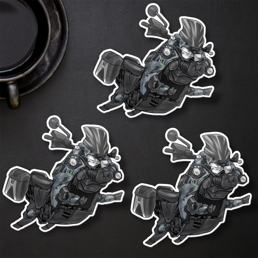 Kawasaki KLR650 2022-24 Inspired Stickers - Set of 3 Motorcycle Decals for Riders