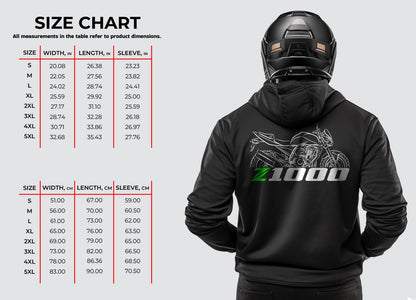 Kawasaki Z1000 Inspired Hoodies - Motorcycle Sweatshirt for Riders
