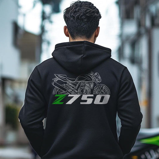Kawasaki Z 750 & 750S Inspired Hoodie - Motorcycle Sweatshirt for Riders