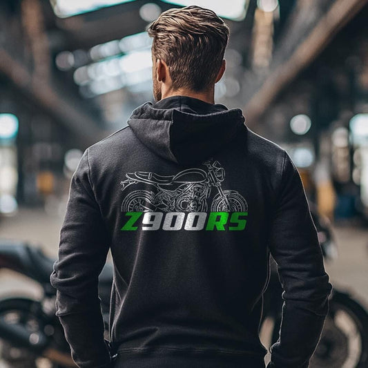 Kawasaki Z900RS Inspired Hoodie - Motorcycle Sweatshirt for Riders