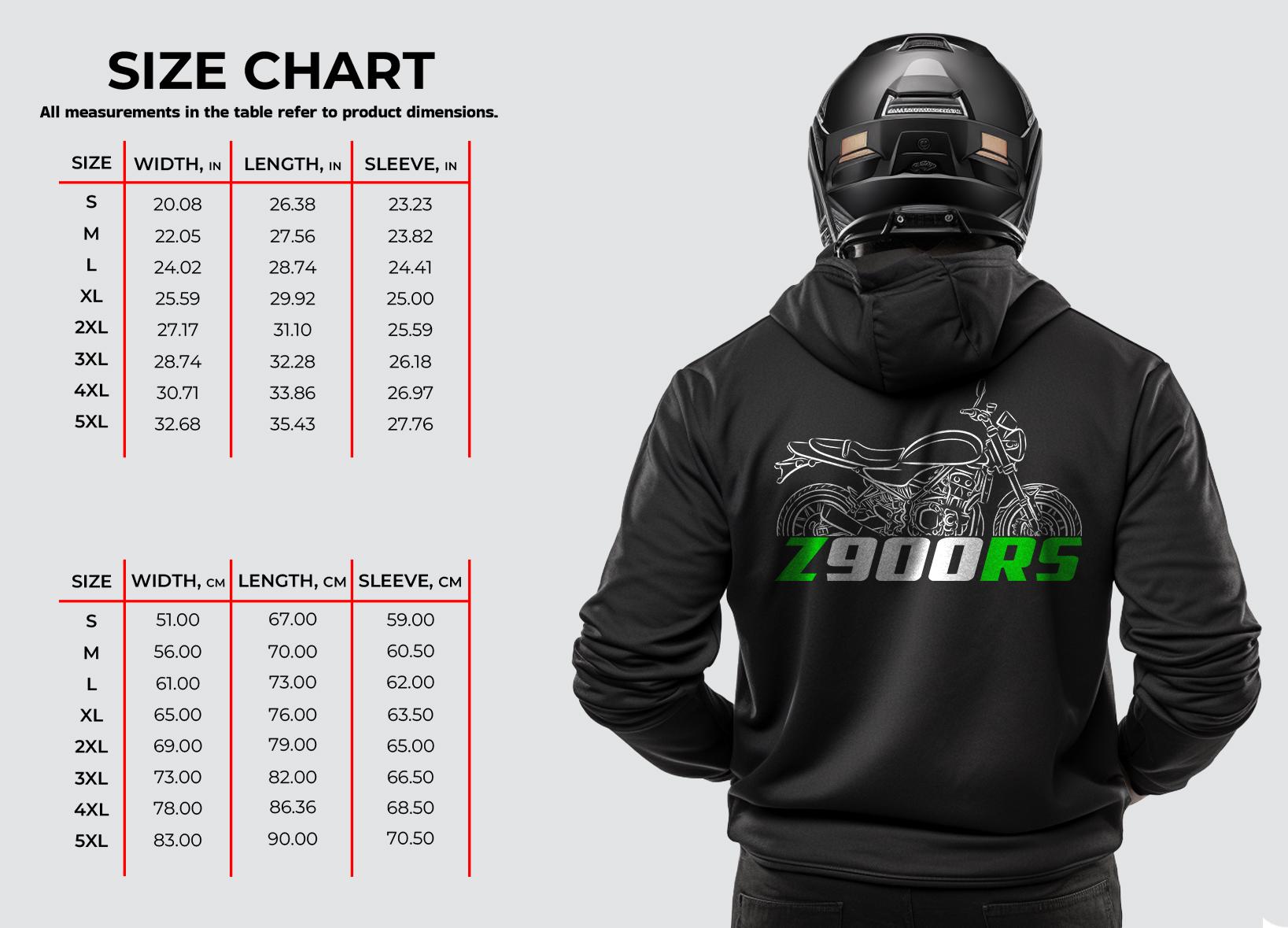 Kawasaki Z900RS Inspired Hoodie - Motorcycle Sweatshirt for Riders