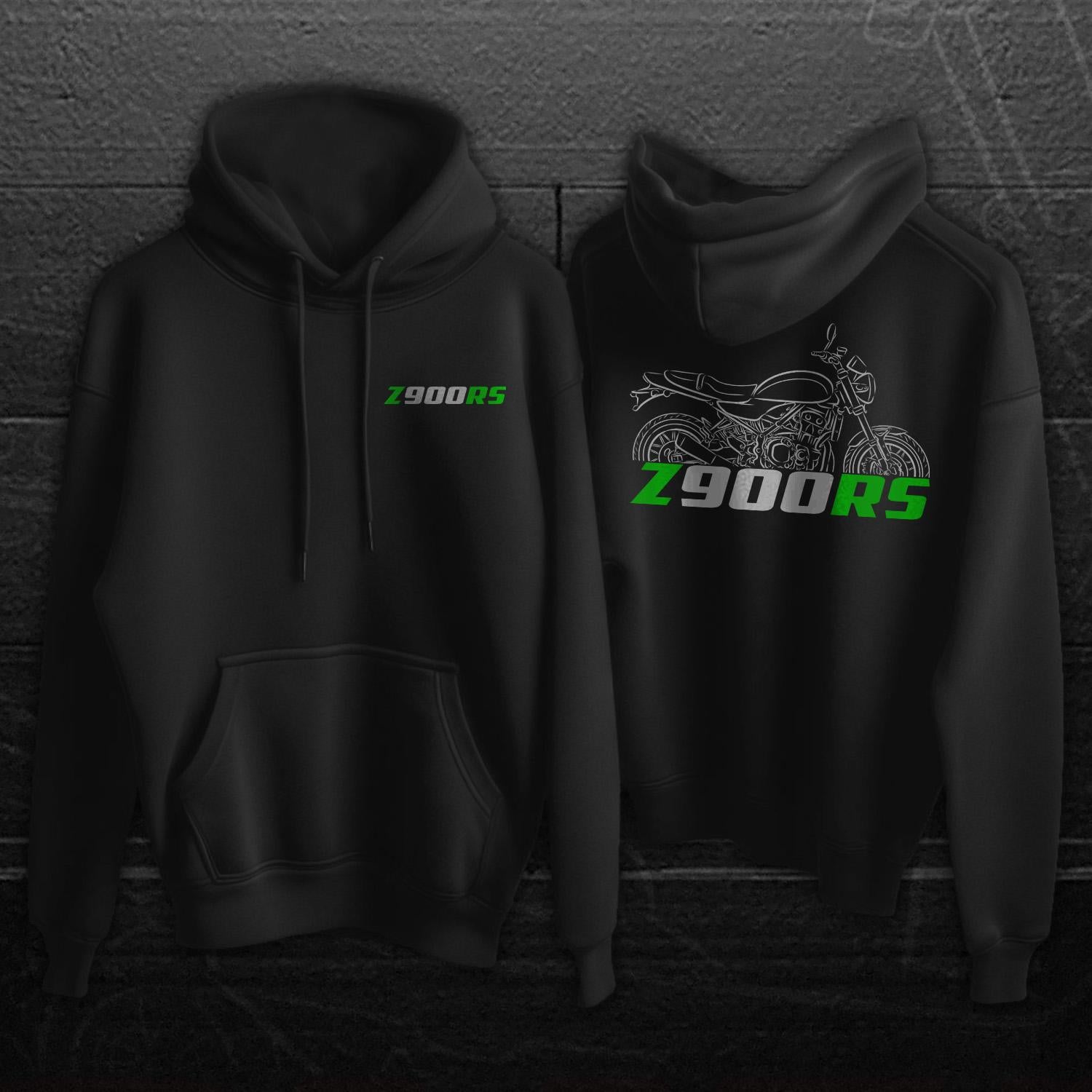 Kawasaki Z900RS Inspired Hoodie - Motorcycle Sweatshirt for Riders