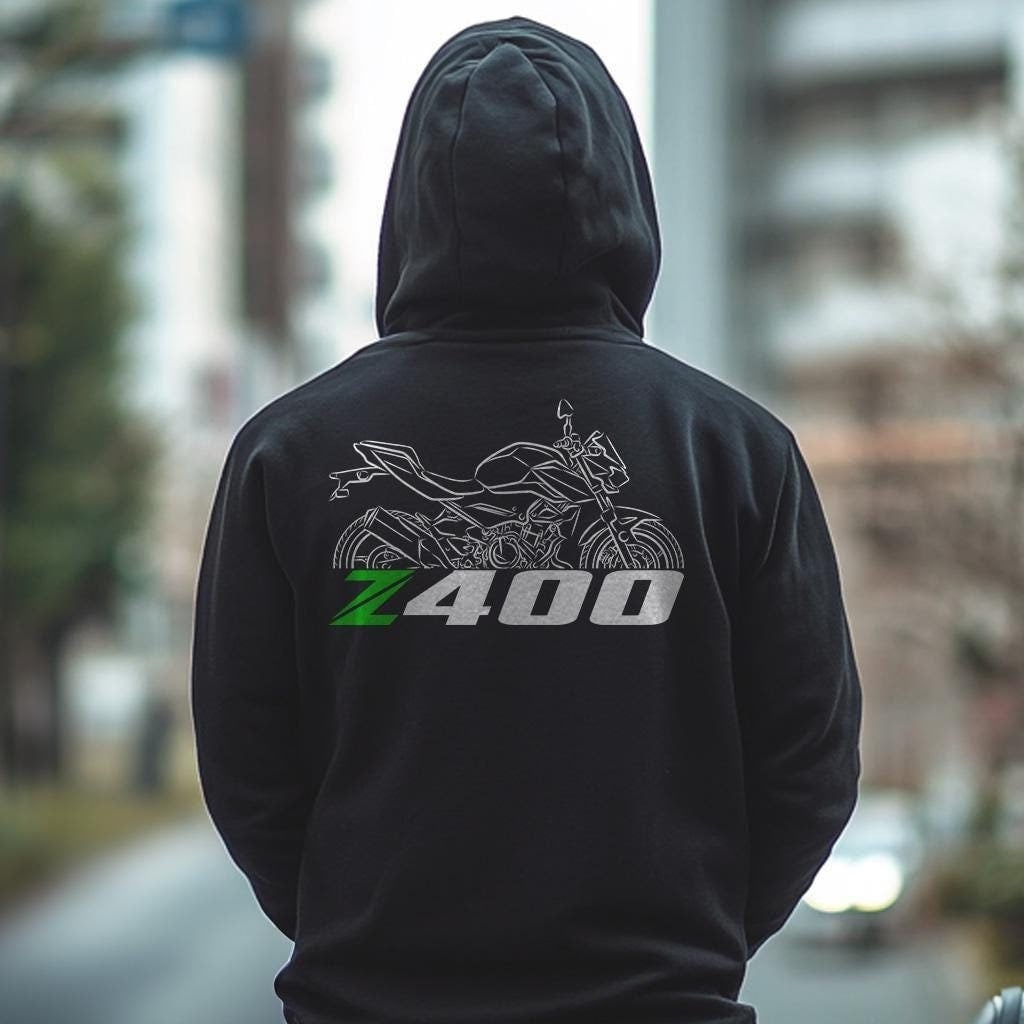 Kawasaki Z400 Inspired Hoodie - Motorcycle Sweatshirt for Riders