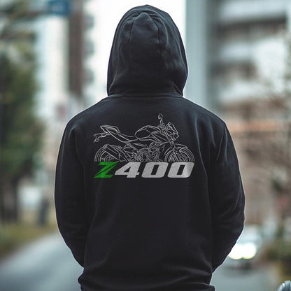 Kawasaki Z400 Inspired Hoodie - Motorcycle Sweatshirt for Riders