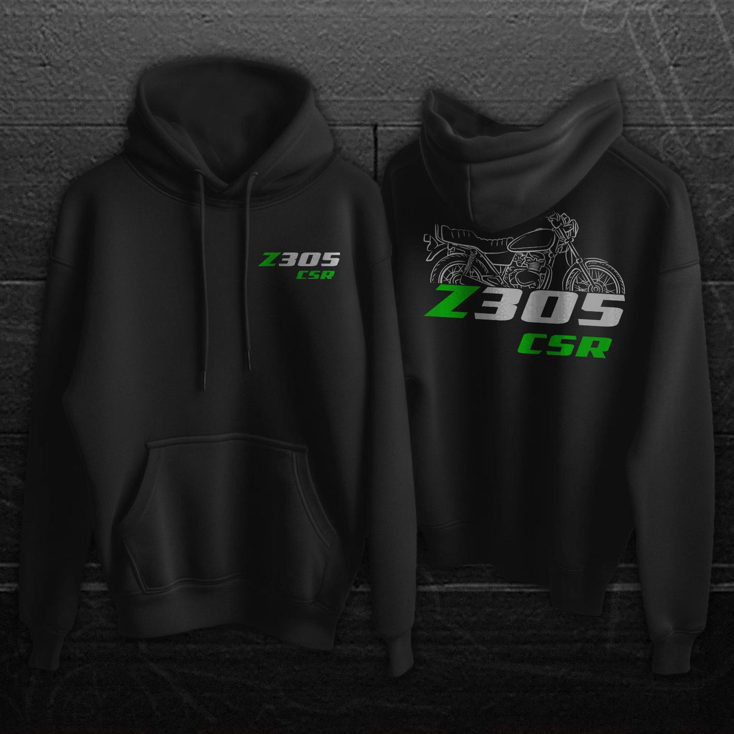 Kawasaki Z305 CSR & LTD Inspired Hoodie - Motorcycle Sweatshirt for Riders