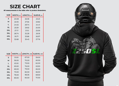 Kawasaki Z250SL Inspired Hoodie - Motorcycle Sweatshirt for Riders