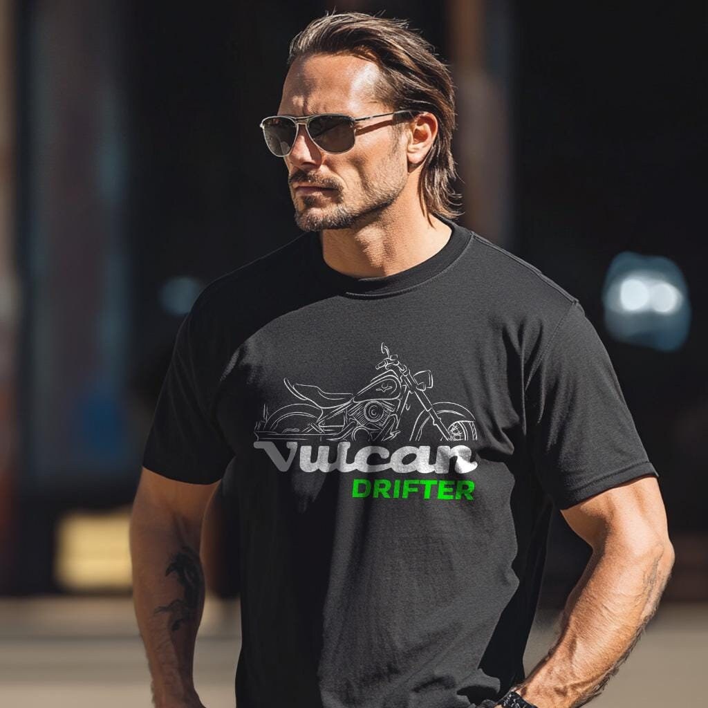 Kawasaki VN400 Vulcan Drifter Inspired T-Shirt - Motorcycle Tee Shirt for Riders