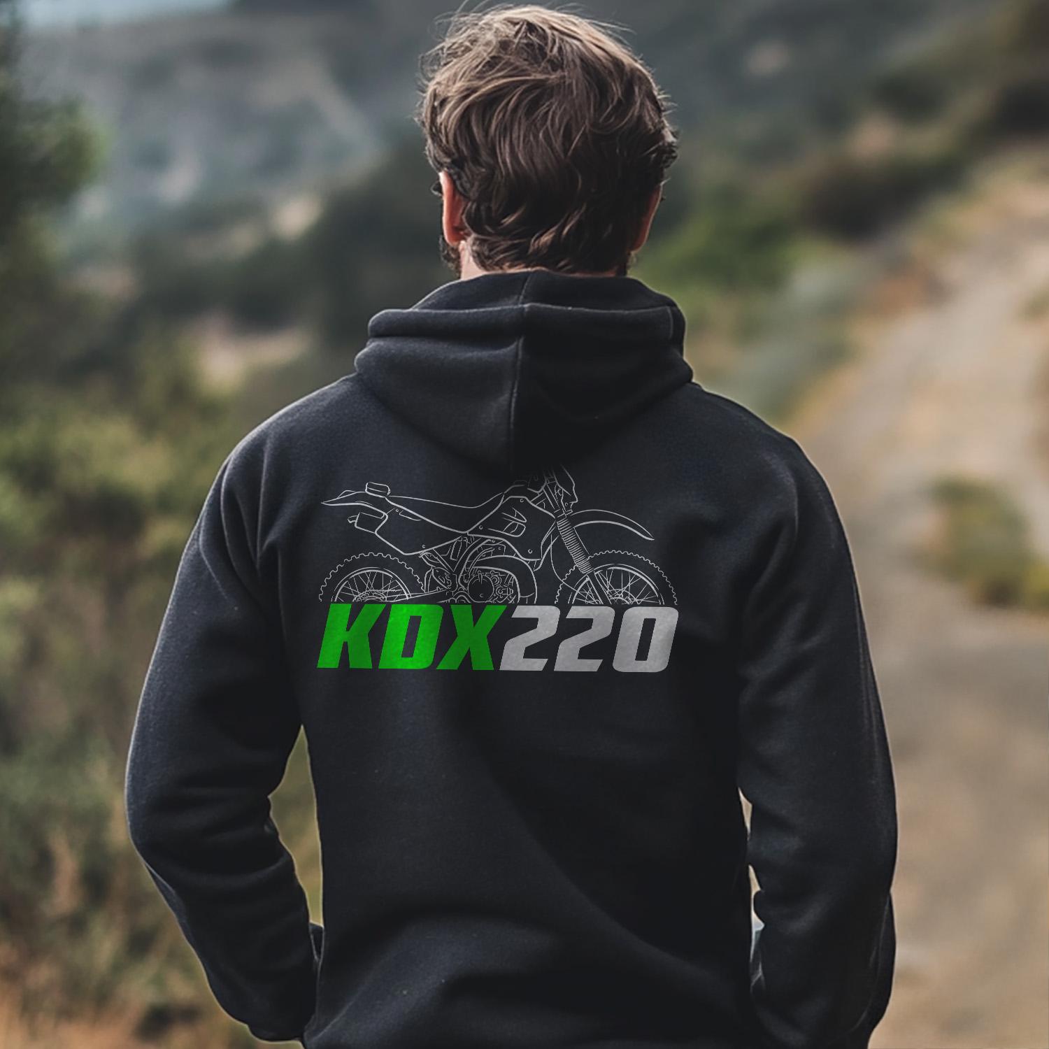 Kawasaki KDX 220 Inspired Hoodie - Motorcycle Sweatshirt for Riders