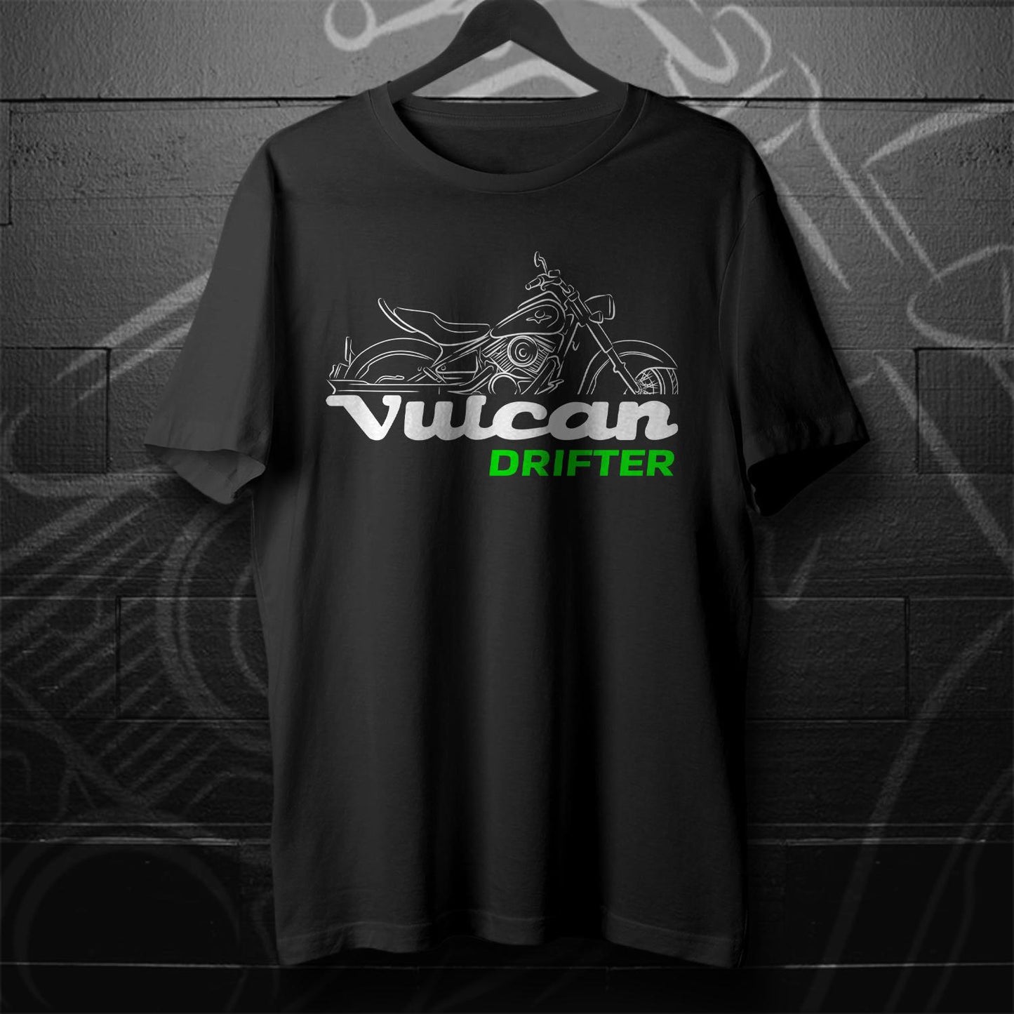 Kawasaki VN400 Vulcan Drifter Inspired T-Shirt - Motorcycle Tee Shirt for Riders