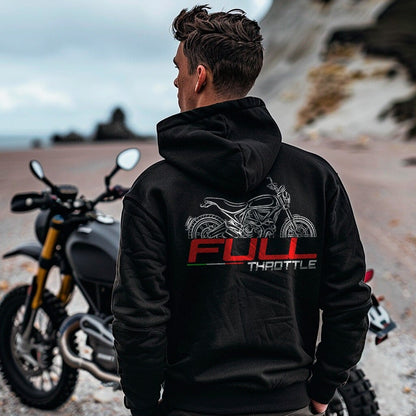 Ducati Full Throttle Inspired Hoodie - Motorcycle Sweatshirt for Riders