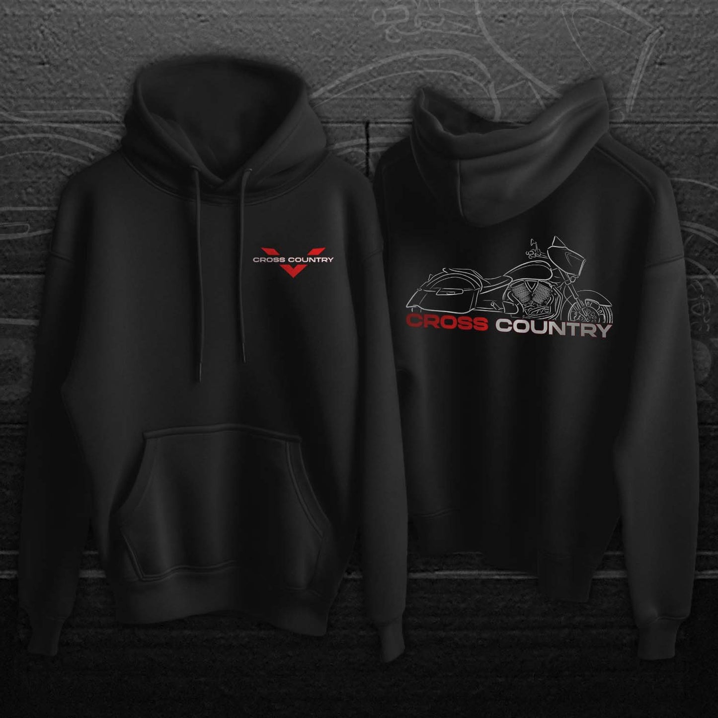 Victory Cross Country Hoodie - Motorcycle Sweatshirt for Bikers