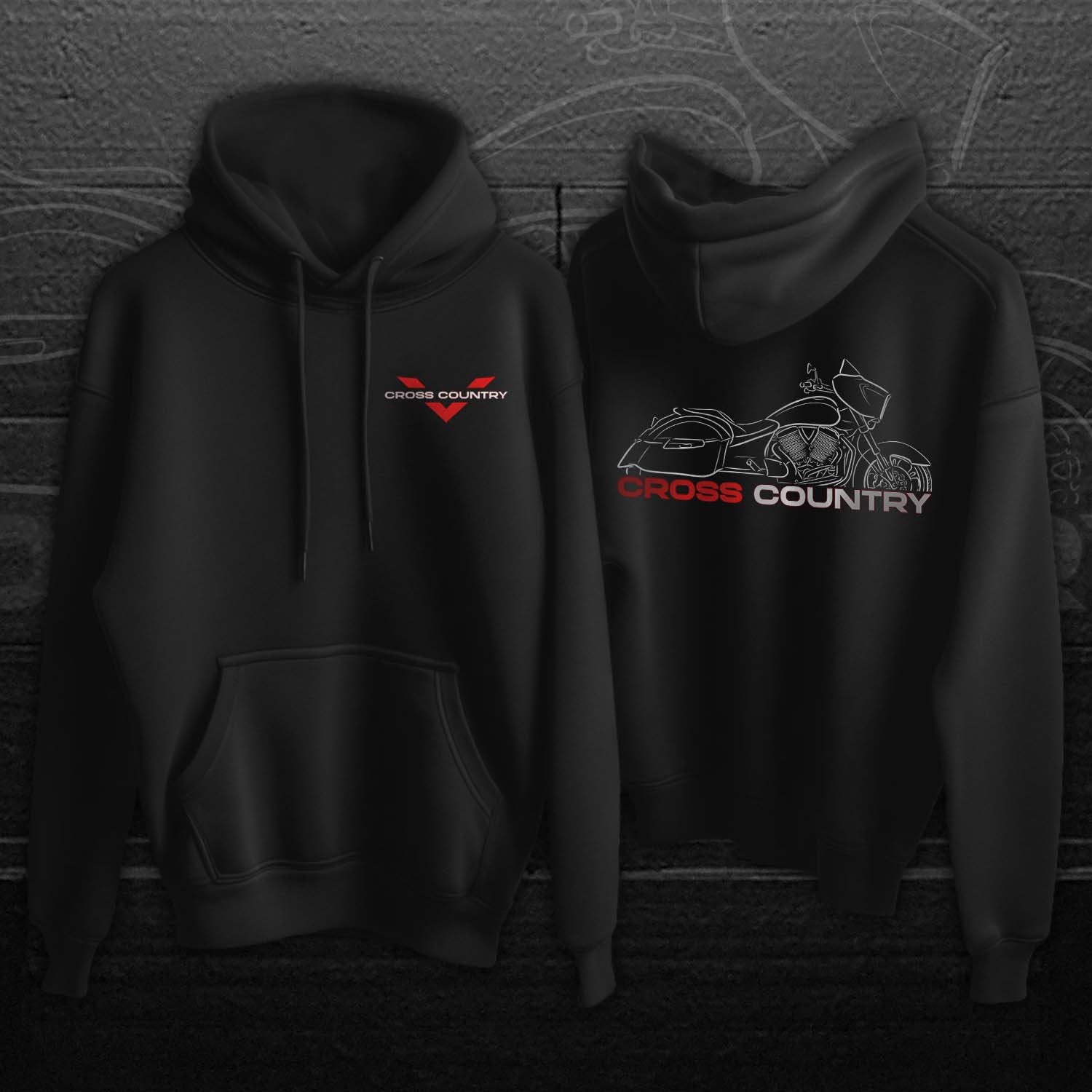 Victory Cross Country Hoodie - Motorcycle Sweatshirt for Bikers