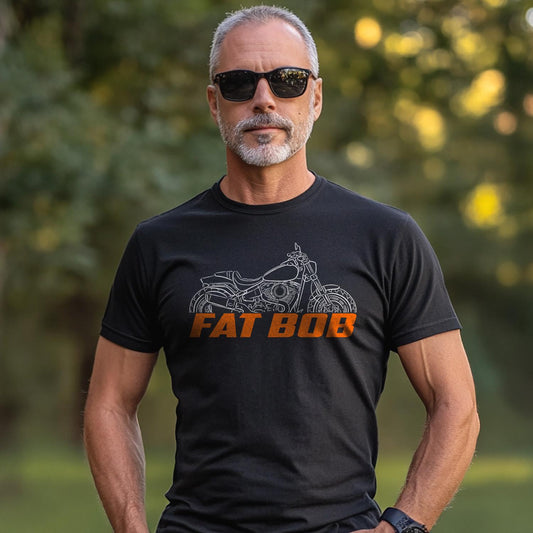 Harley-Davidson FXFB Softail Fat Bob Inspired T-Shirt - Biker Motorcycle Tee Shirt