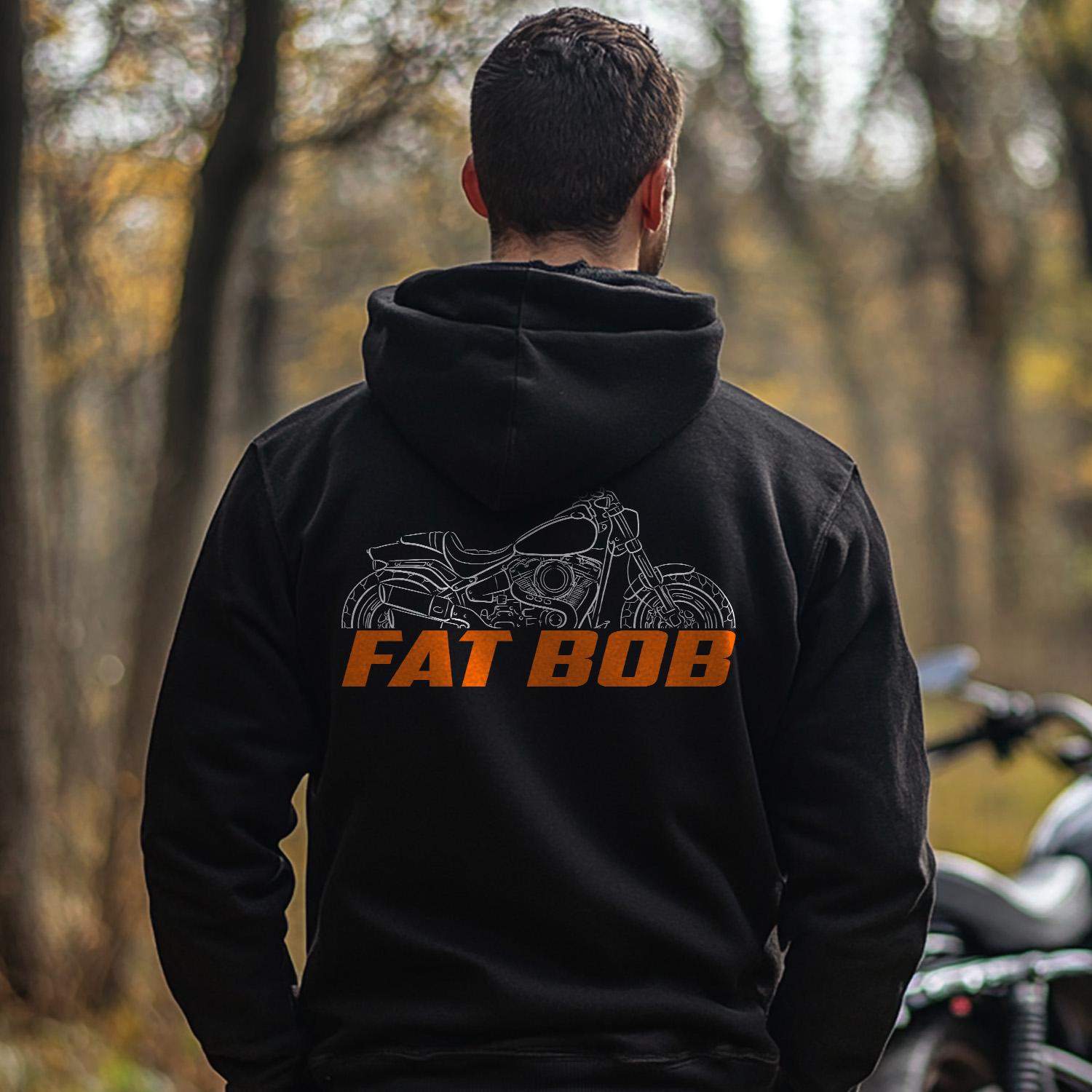Harley-Davidson FXFB Softail Fat Bob Inspired Hoodie - Biker Motorcycle Sweatshirt