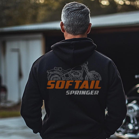 Harley-Davidson FXSTS & FXSTSI Softail Springer Inspired Hoodie - Biker Motorcycle Sweatshirt