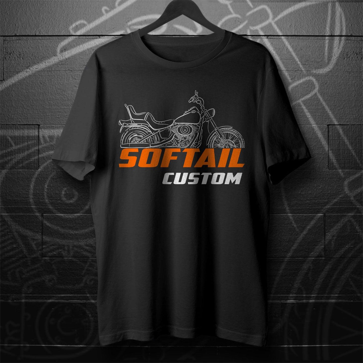 Harley-Davidson FXSTC Softail Custom Inspired T-Shirt - Biker Motorcycle Tee Shirt