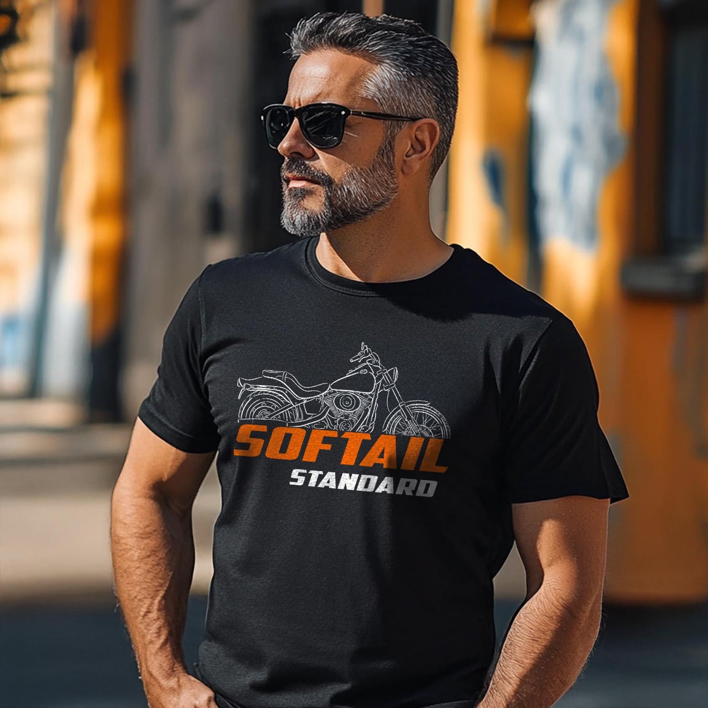 Harley-Davidson FXST Softail Standard Inspired T-Shirt - Biker Motorcycle Tee Shirt