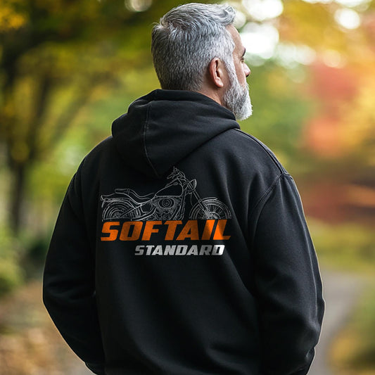 Harley-Davidson FXST Softail Standard Inspired Hoodie - Biker Motorcycle Sweatshirt