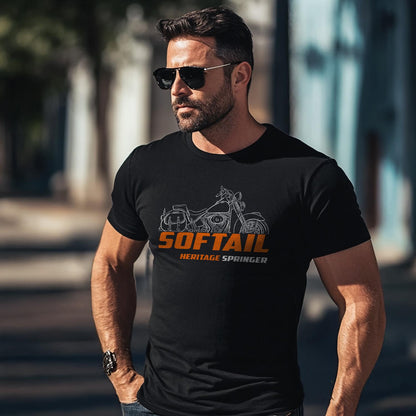 Harley-Davidson FLSTS Heritage Softail Springer Inspired T-Shirt - Biker Motorcycle Tee Shirt