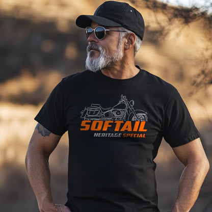 Harley-Davidson FLSTN Heritage Softail Special Inspired T-Shirt - Biker Motorcycle Tee Shirt