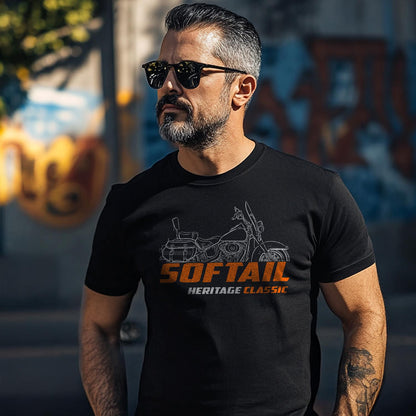 Harley-Davidson FLSTC & FLSTCI Heritage Softail Classic Inspired T-Shirt - Biker Motorcycle Tee Shirt