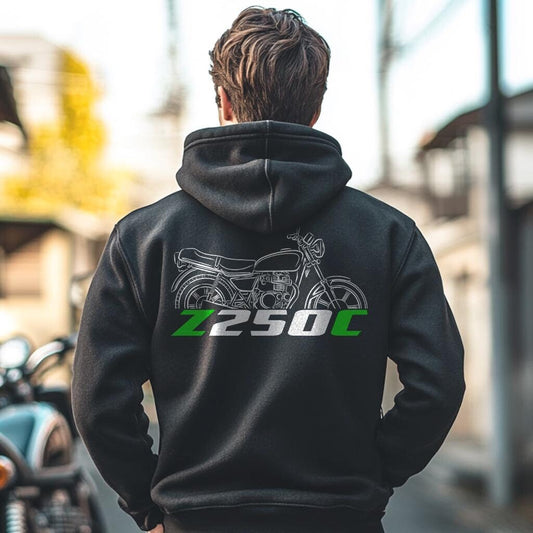 Kawasaki Z250C & KZ250C Inspired Hoodie - Motorcycle Sweatshirt for Riders