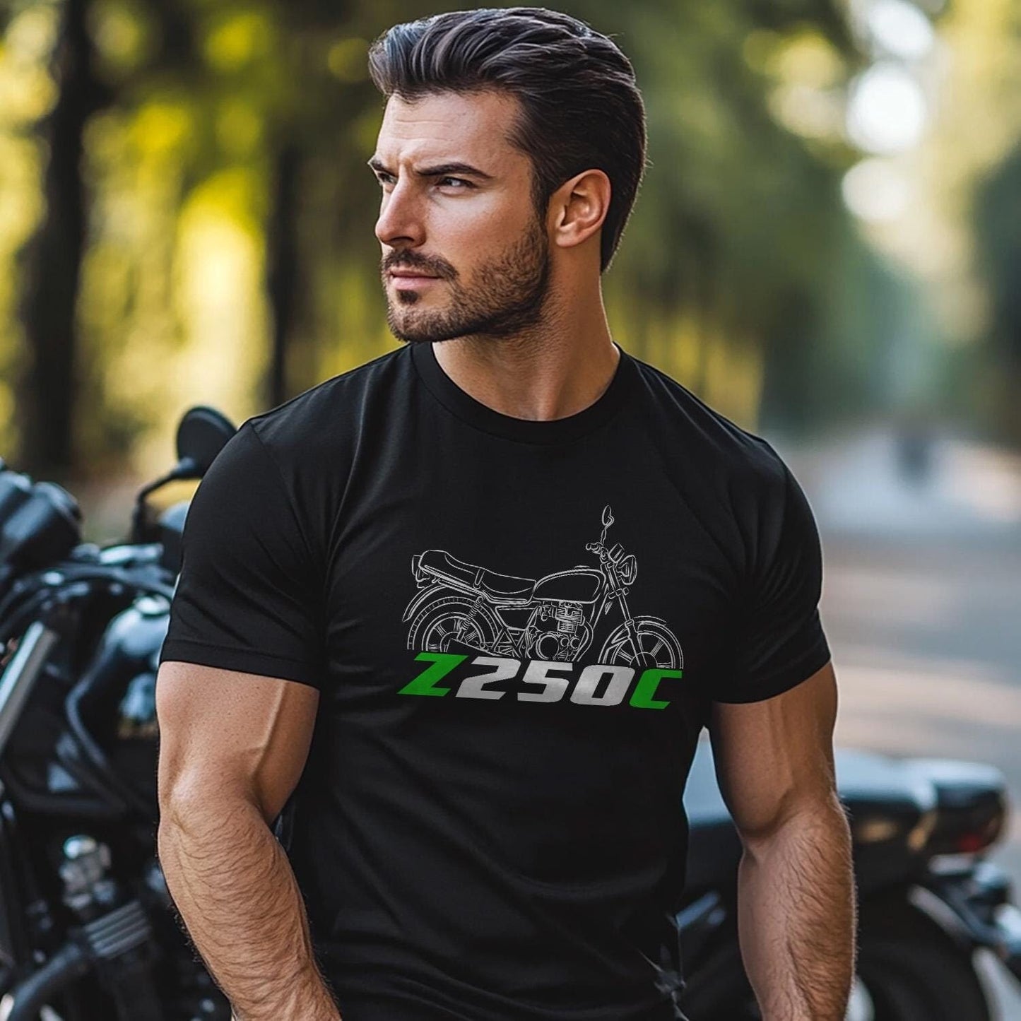 Kawasaki Z250C & KZ250C Inspired T-Shirt - Motorcycle Tee Shirt for Riders