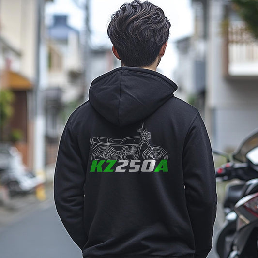 Kawasaki Z250A & KZ250A Scorpion Inspired Hoodie - Motorcycle Sweatshirt for Riders