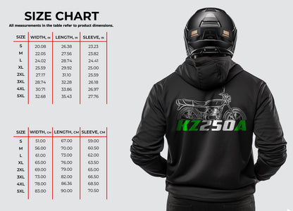 Kawasaki Z250A & KZ250A Scorpion Inspired Hoodie - Motorcycle Sweatshirt for Riders