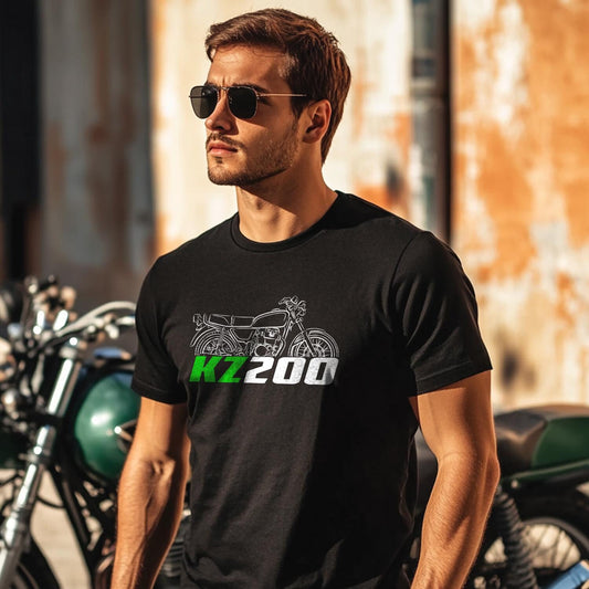 Kawasaki Z200 & KZ200 Inspired T-Shirt - Motorcycle Tee Shirt for Riders