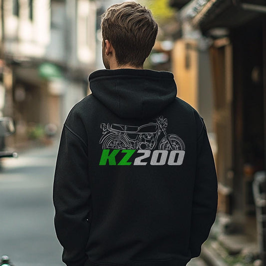 Kawasaki Z200 & KZ200 Inspired Hoodie - Motorcycle Sweatshirt for Riders