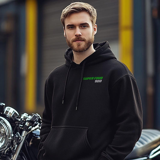 Kawasaki Z1 900 & 900 Super Four Inspired Hoodie - Motorcycle Sweatshirt for Riders