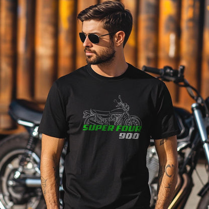 Kawasaki Z1 900 & 900 Super Four Inspired T-Shirt - Motorcycle Tee Shirt for Riders