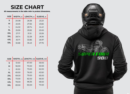 Kawasaki Z1 900 & 900 Super Four Inspired Hoodie - Motorcycle Sweatshirt for Riders