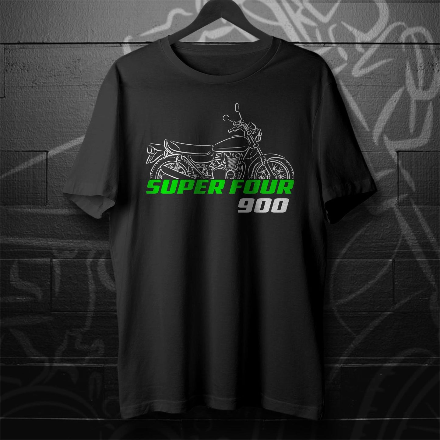 Kawasaki Z1 900 & 900 Super Four Inspired T-Shirt - Motorcycle Tee Shirt for Riders