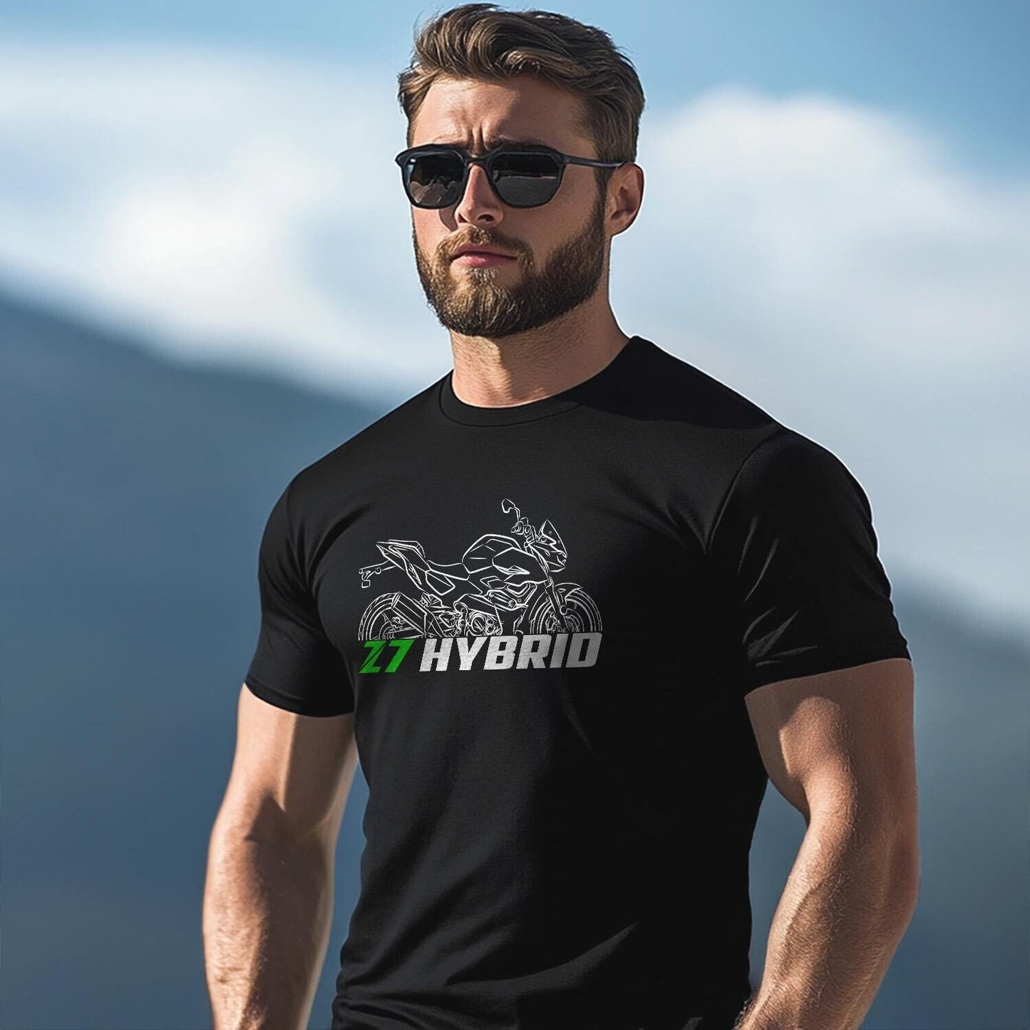 Kawasaki Z7 Hybrid 2024 Inspired T-Shirt - Motorcycle Tee Shirt for Riders