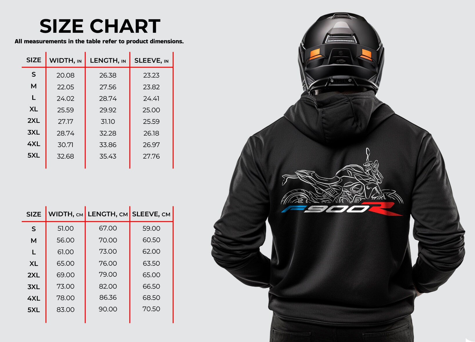 BMW F900R Hoodie - Motorcycle Sweatshirt for Motorrad Riders