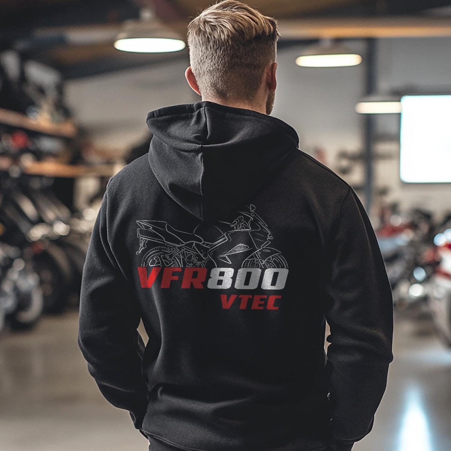 Honda VFR800 | VTEC | F & Fi Inspired Hoodie - Motorcycle Sweatshirt for Riders