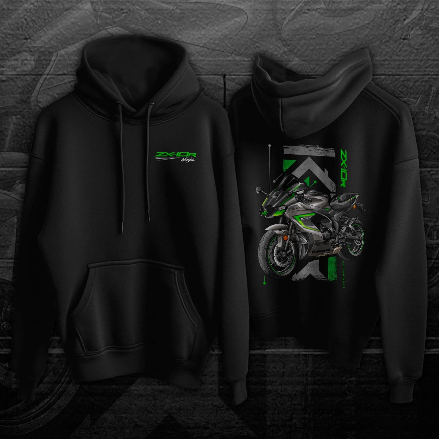 Kawasaki ZX-10R 2021-22 Hoodie - Motorcycle Sweatshirt for Riders