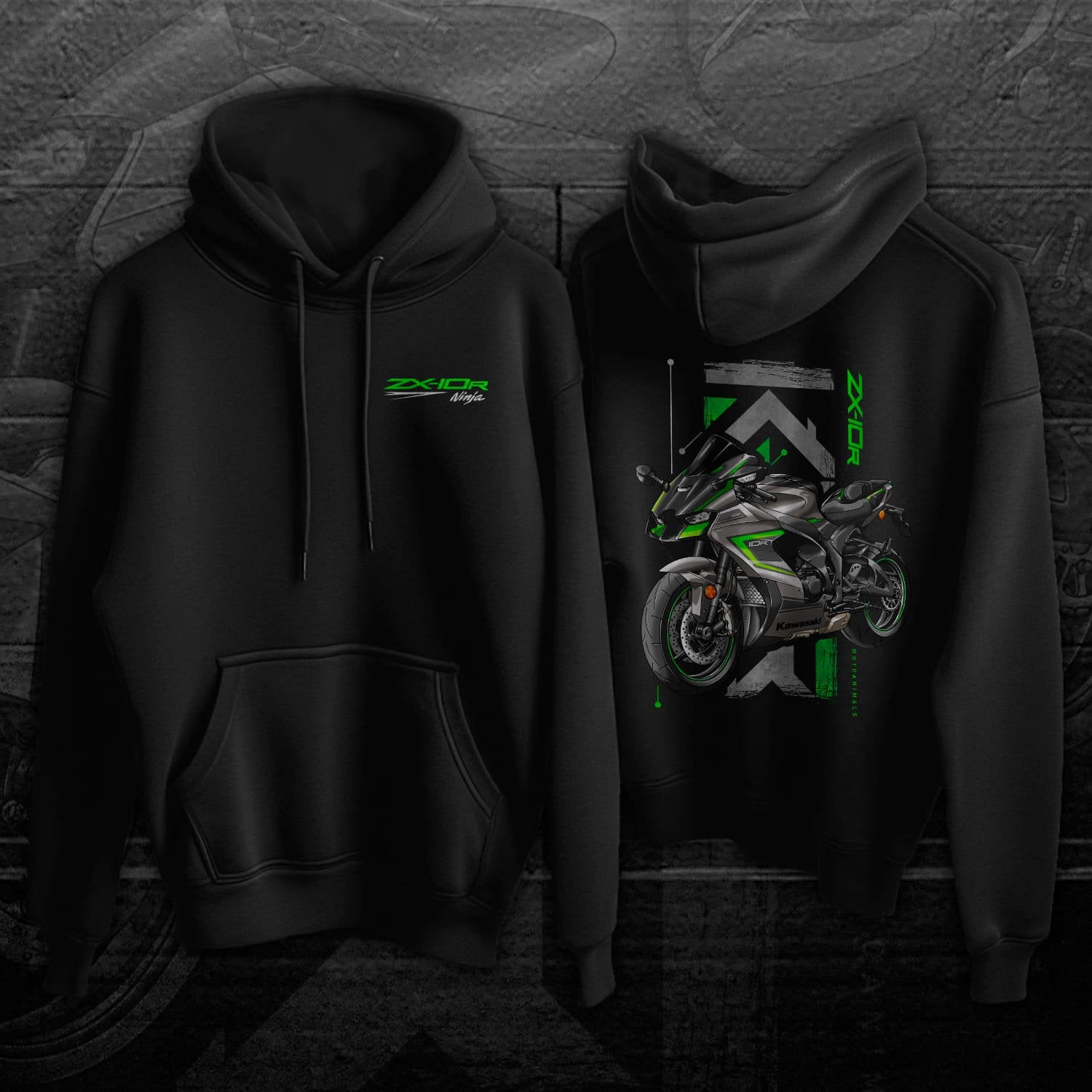 Kawasaki ZX-10R 2021-22 Hoodie - Motorcycle Sweatshirt for Riders