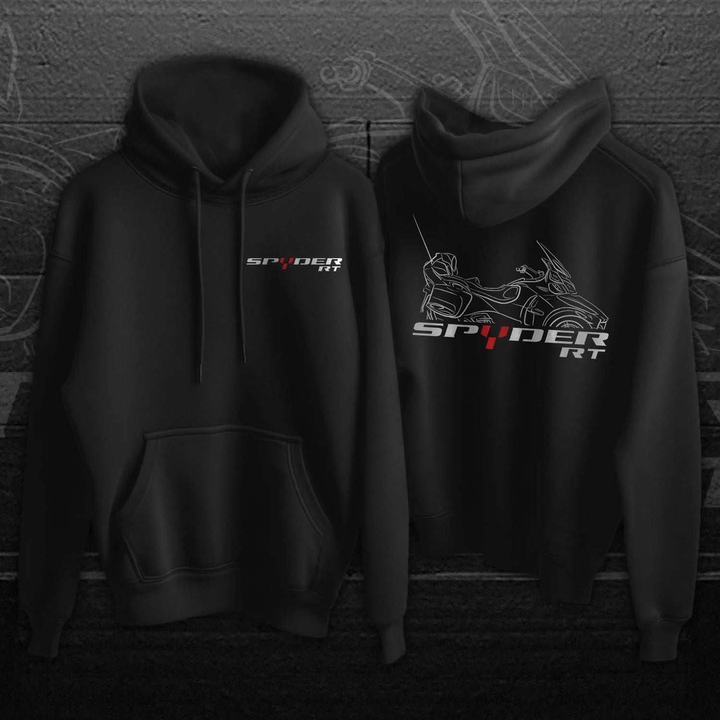 Can-Am Spyder RT Hoodie - Motorcycle Sweatshirt for Riders