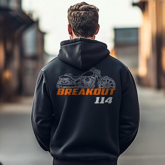 Harley-Davidson FXSB Breakout 114 Inspired Hoodie - Biker Motorcycle Sweatshirt