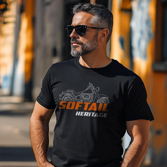 Harley-Davidson FLST & FLSTI Heritage Softail Inspired T-Shirt - Biker Motorcycle Tee Shirt